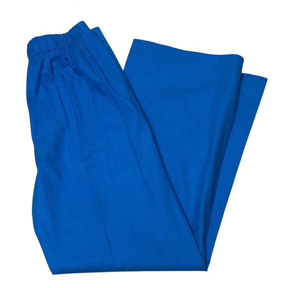 Alex Marie $109 Womens Wide-Leg Blue Pants Linen Blend Elastic Waist Sm NWT - Picture 4 of 6
